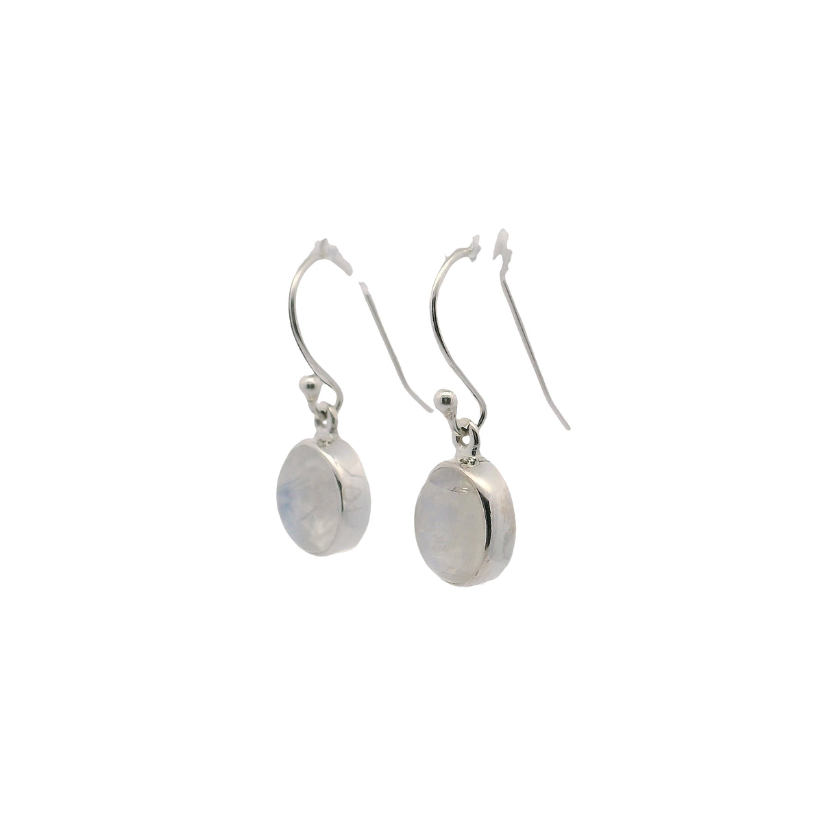 Rainbow Moonstone Oval Dangle Earrings - 8 x 10