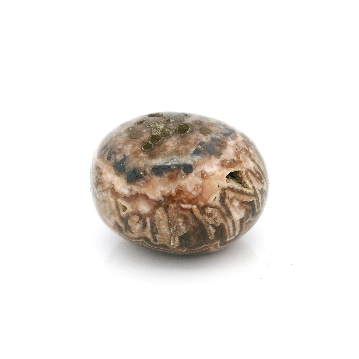 Orbes de rhodochrosite roulée de forme libre