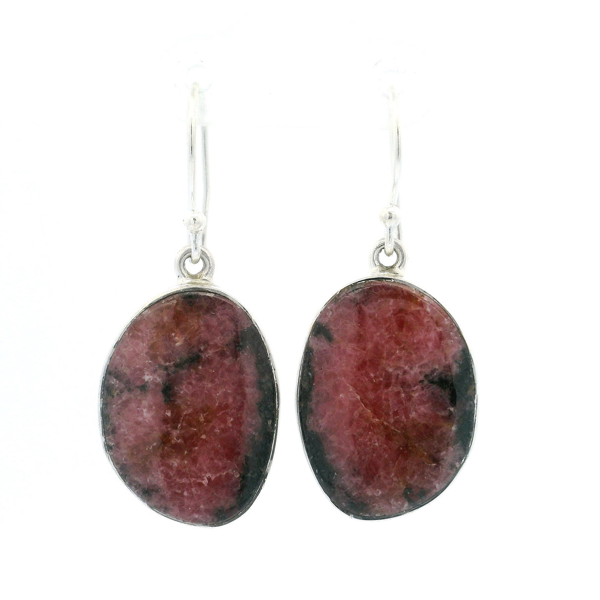 Rhodonite Dangle Earrings - Freeform
