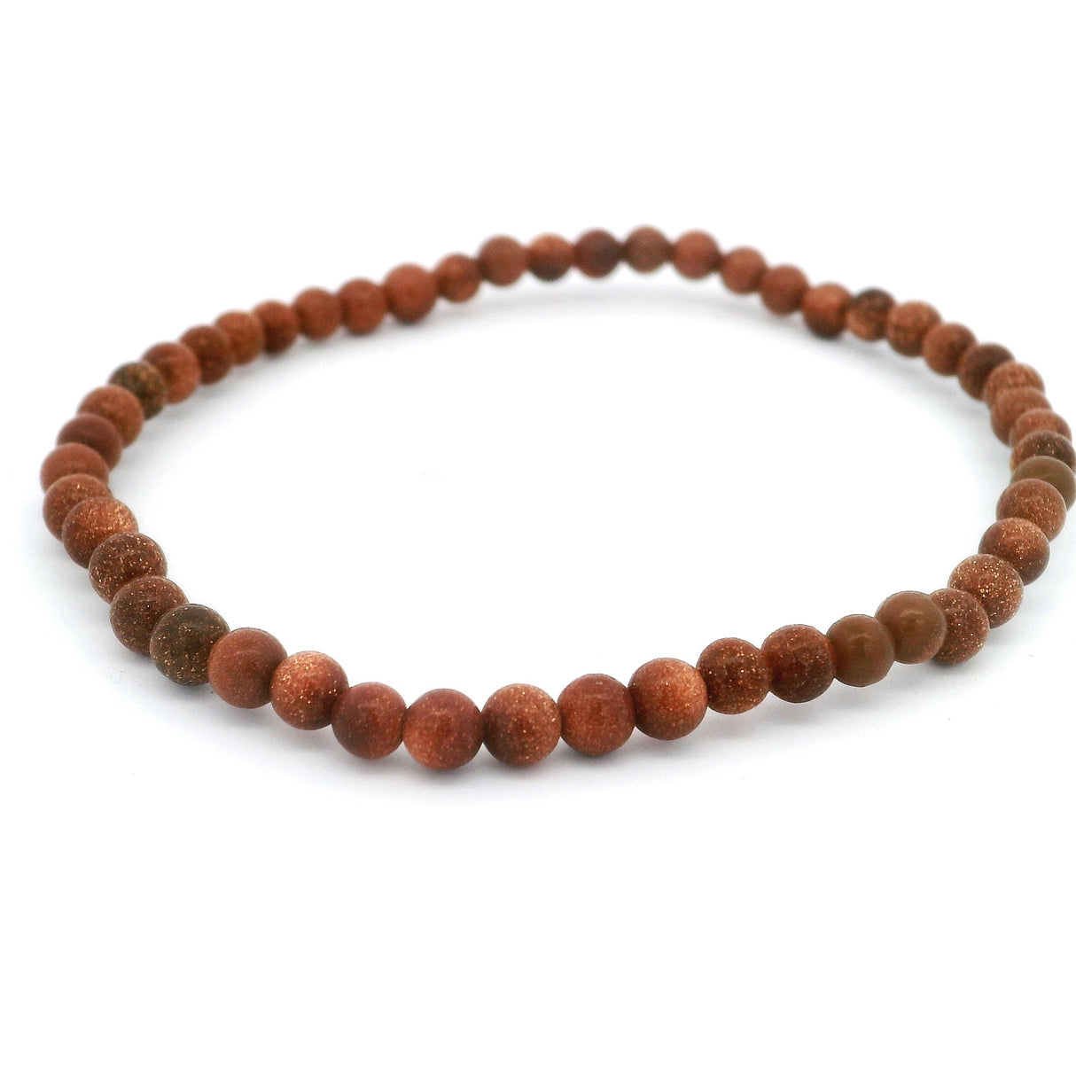 Goldstone Beaded Bracelet - 4mm Rounds