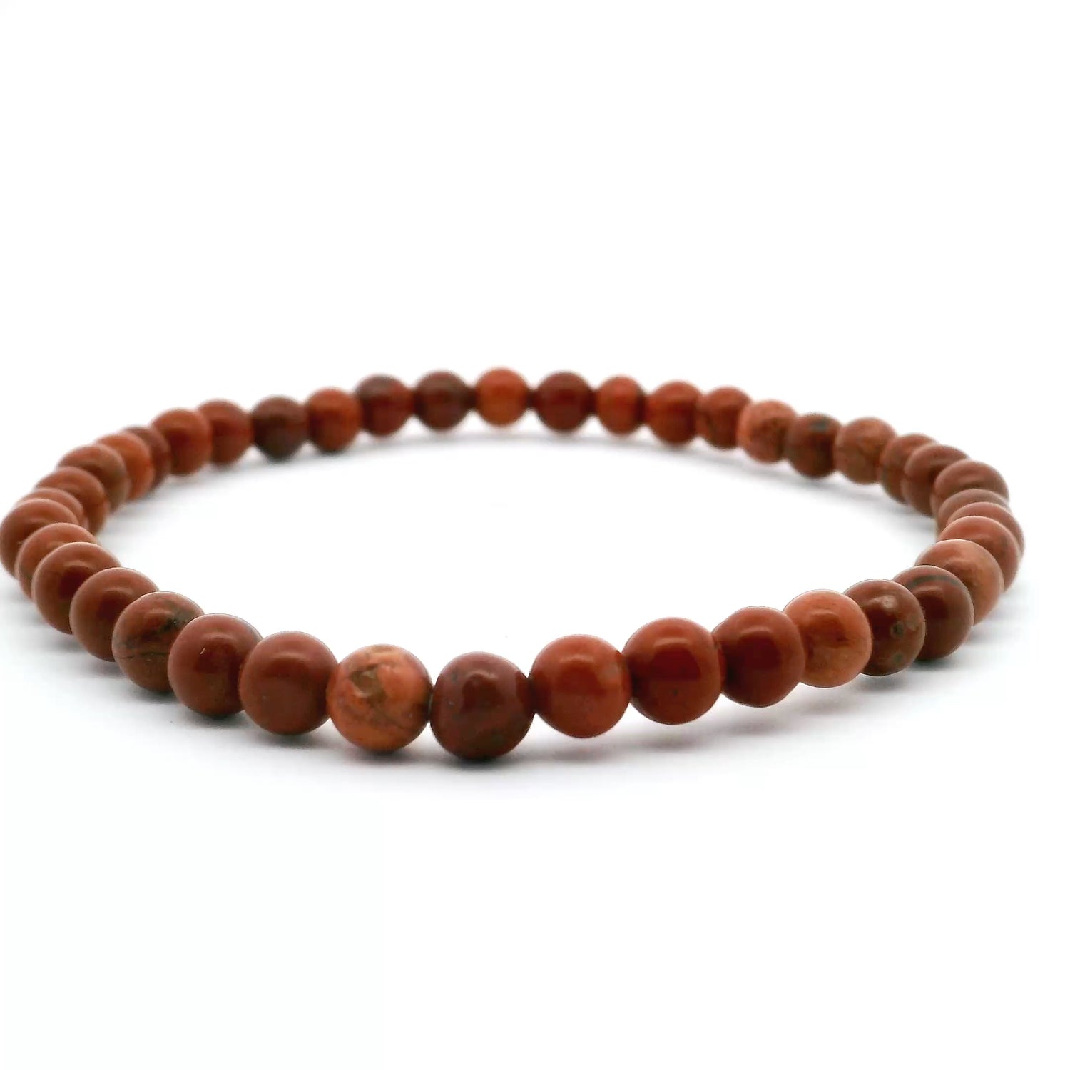 Red Jasper Beaded Bracelet 4.5mm Rounds