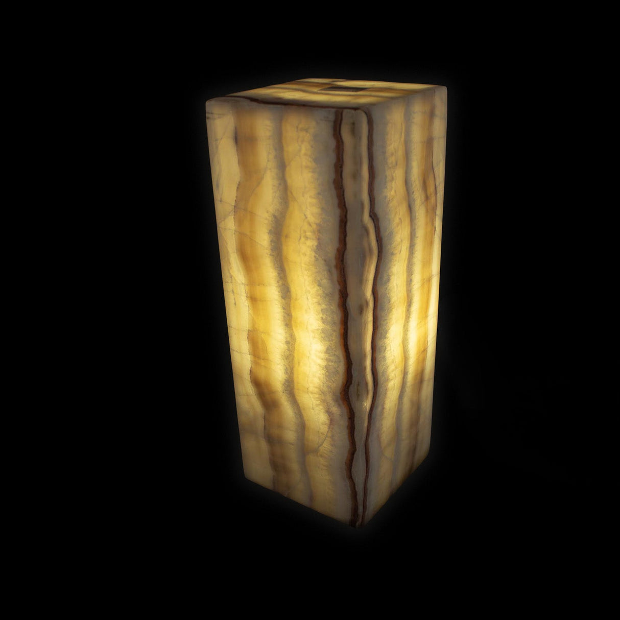 Luminaire piédestal Onyx doré