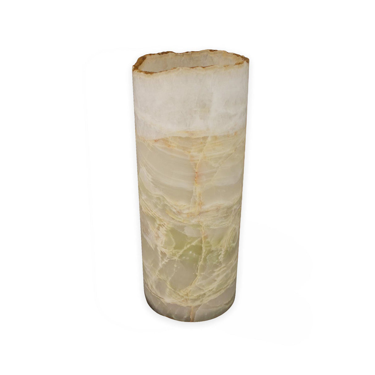 GREEN & WHITE Onyx Cylinder Luminary