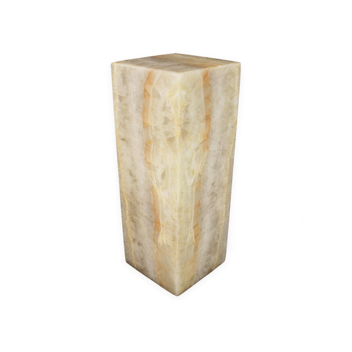 Luminaire sur pied à dessus fermé en onyx vert/orange Tehuacan 16 po
