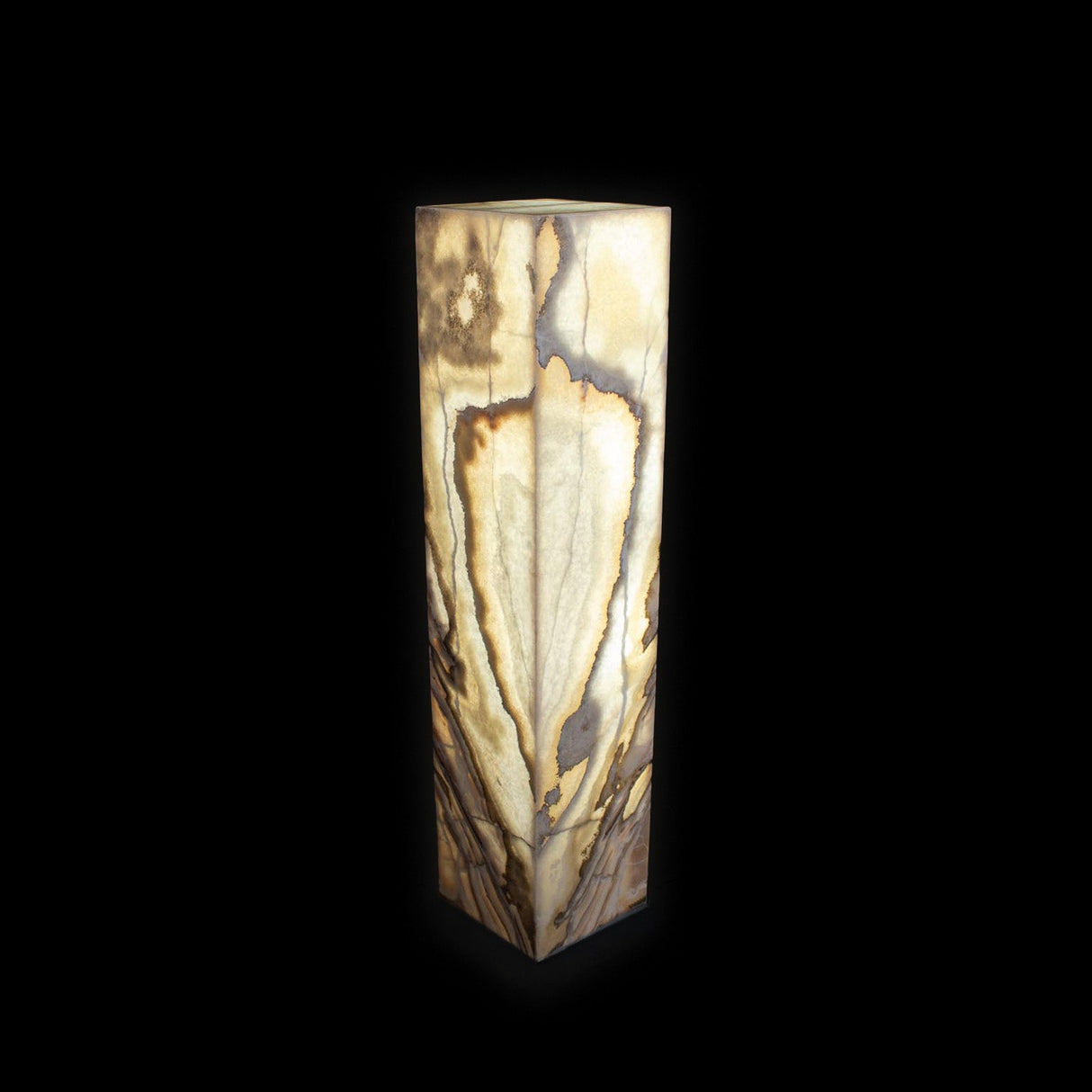 Luminaire piédestal carré Onyx du désert