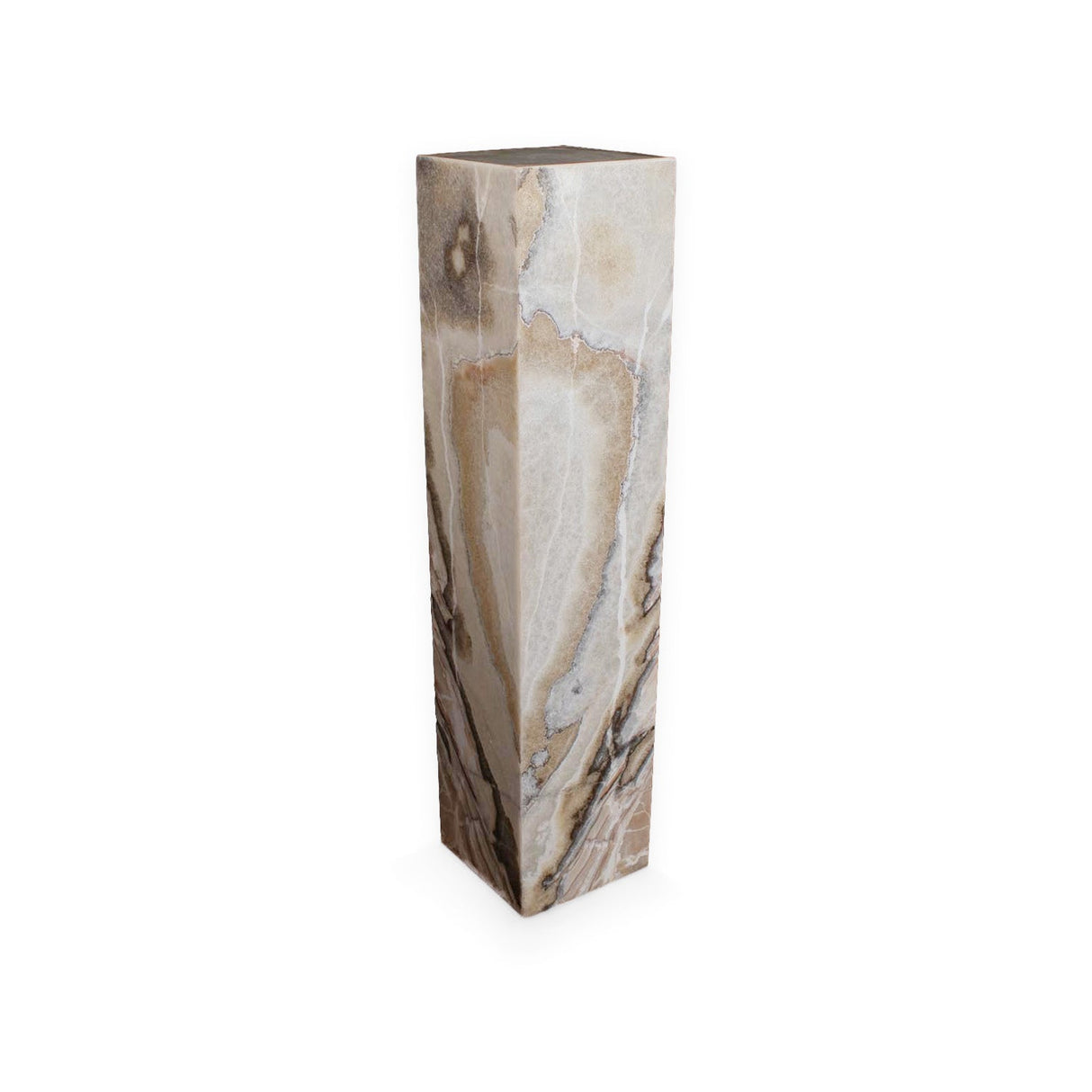 Luminaire piédestal carré Onyx du désert