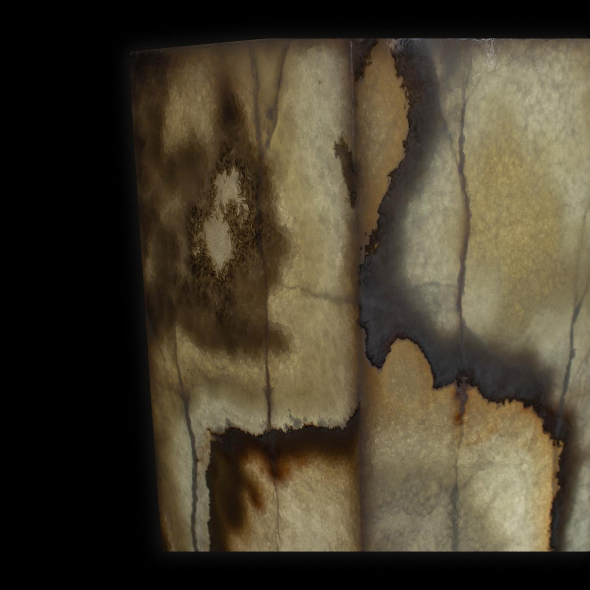 Luminaire piédestal carré Onyx du désert