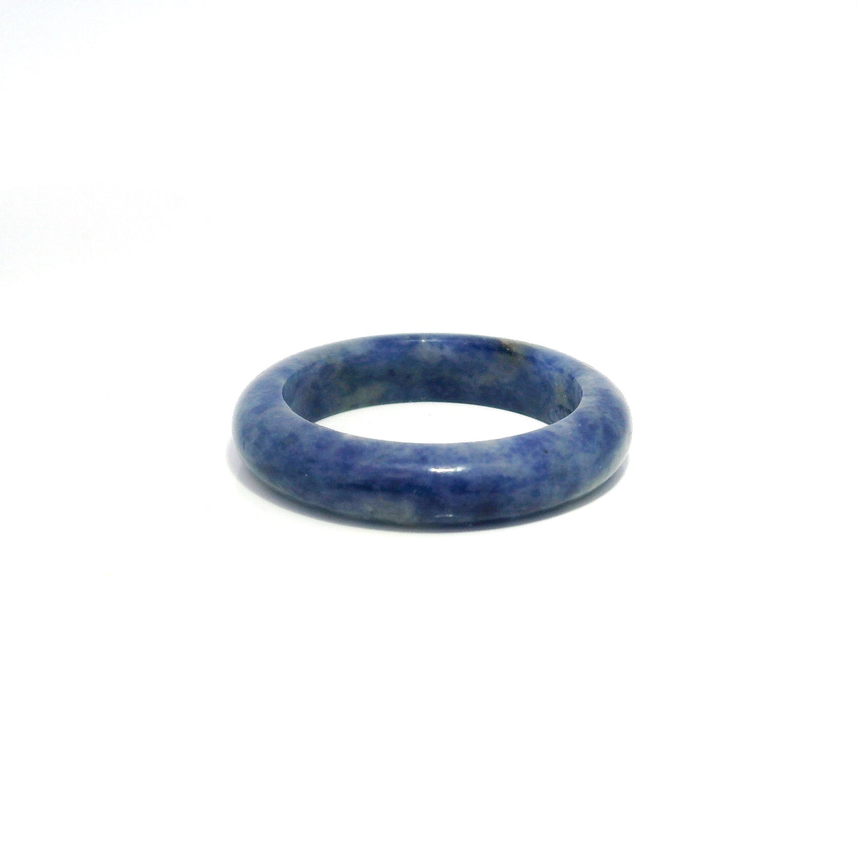 Sodalite Gemstone Ring - Solid Stone Carving