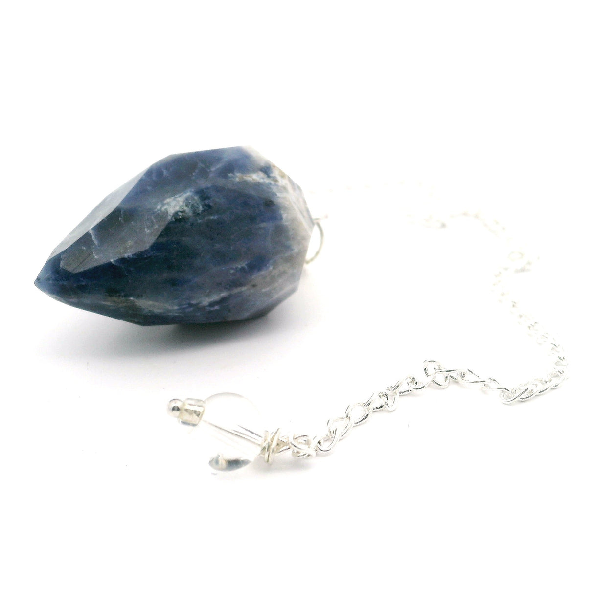 Sodalite Faceted Droplet Gemstone Pendulum