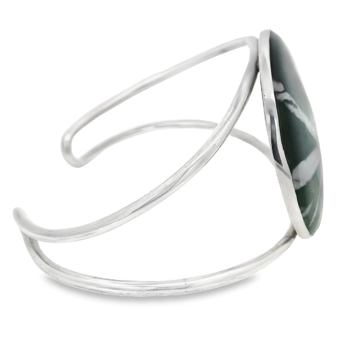 Chrysanthemum Stone Cuff, smaller than 2"