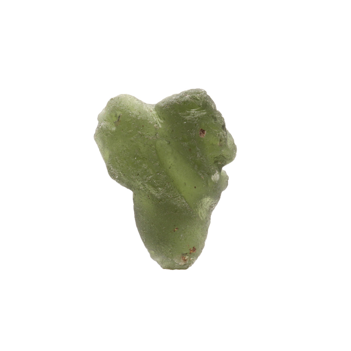 Moldavite Tektite Raw Nugget -Sea Glass Texture in Gel Case