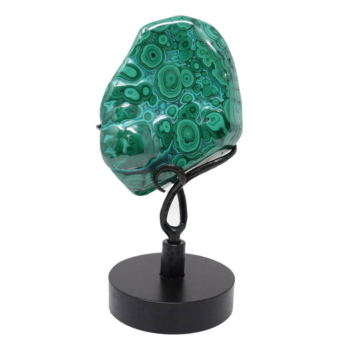 Chrysocolla Malachite Polished Freeform on Custom Spinner Stand