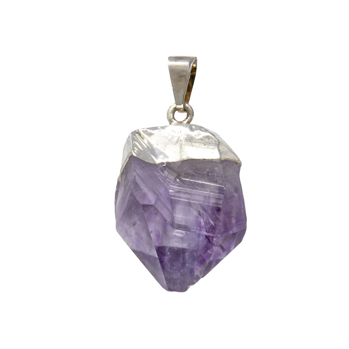 Amethyst Point with Silver Cap Pendant