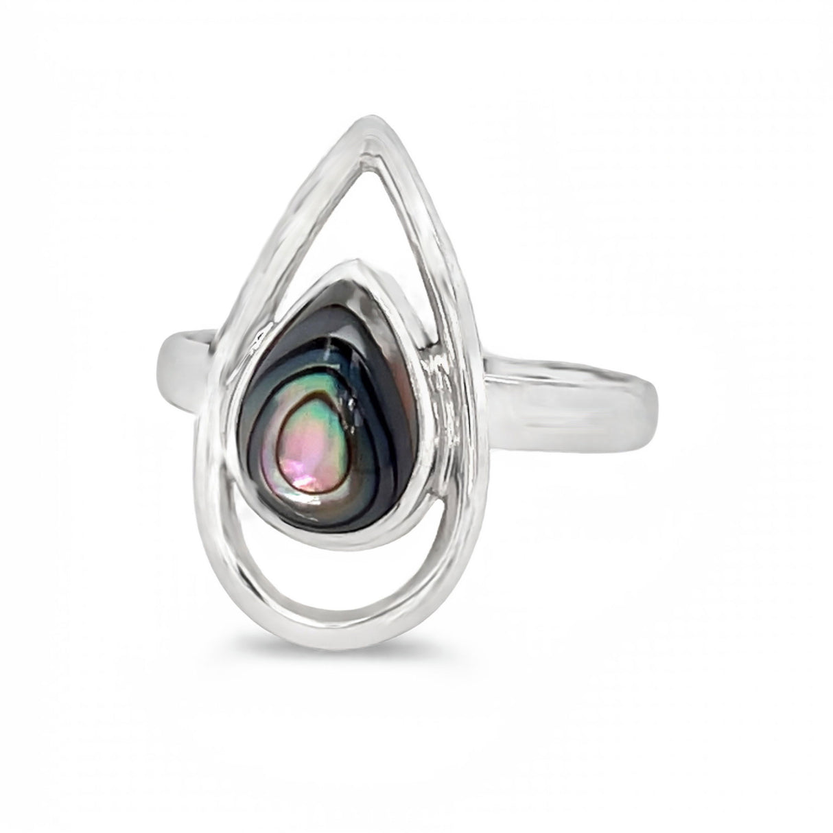 Abalone Ring - Pear in Silver Pear