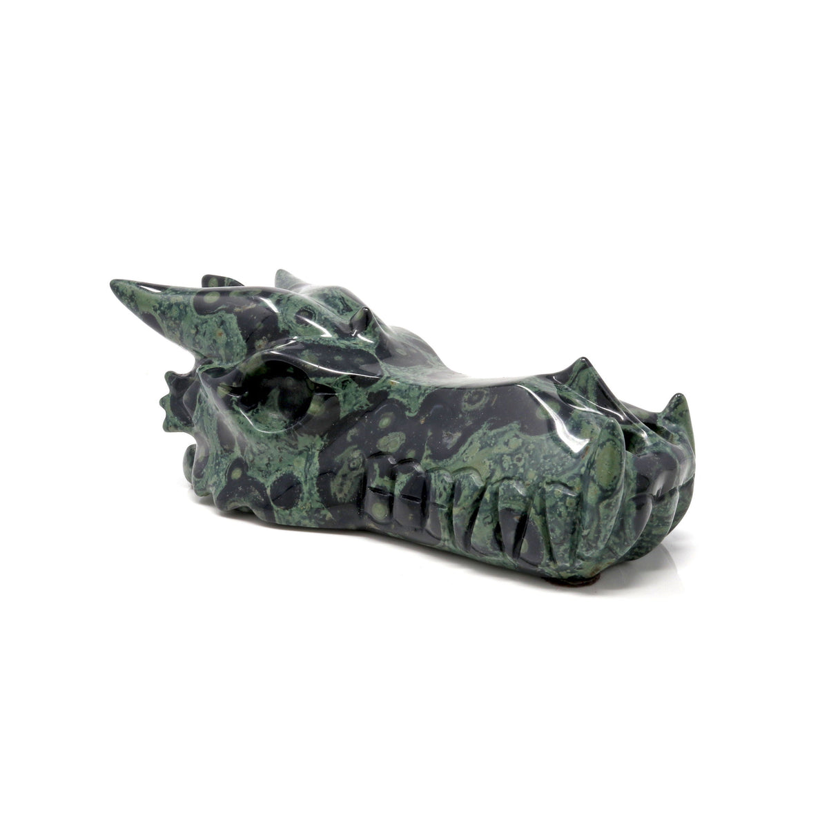 Kambaba Jasper Dragon Skull Carving