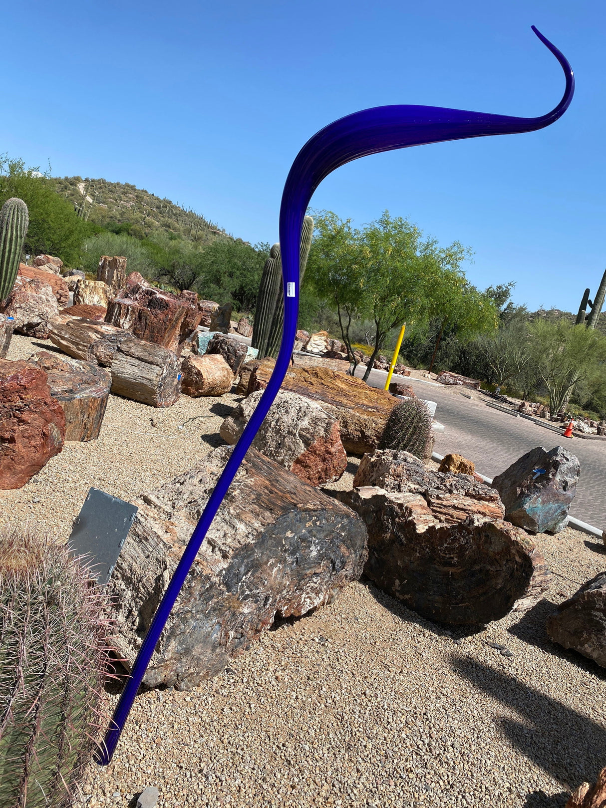 Outdoor Blown Glass Bulb Pod - Blue