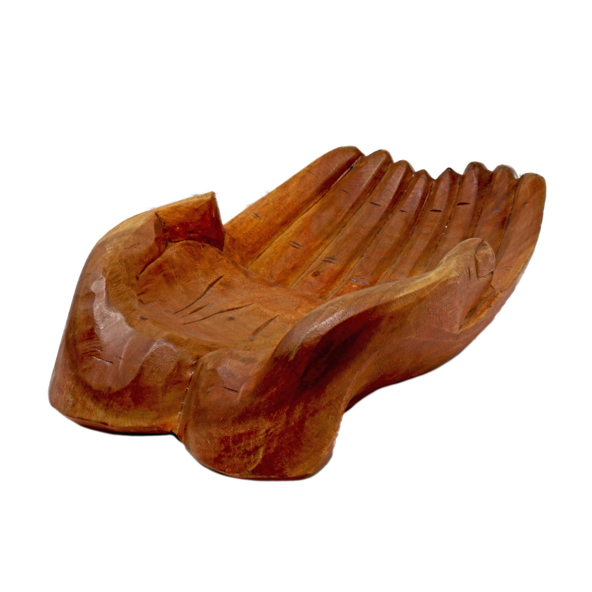 Large Wooden Hands Bowl