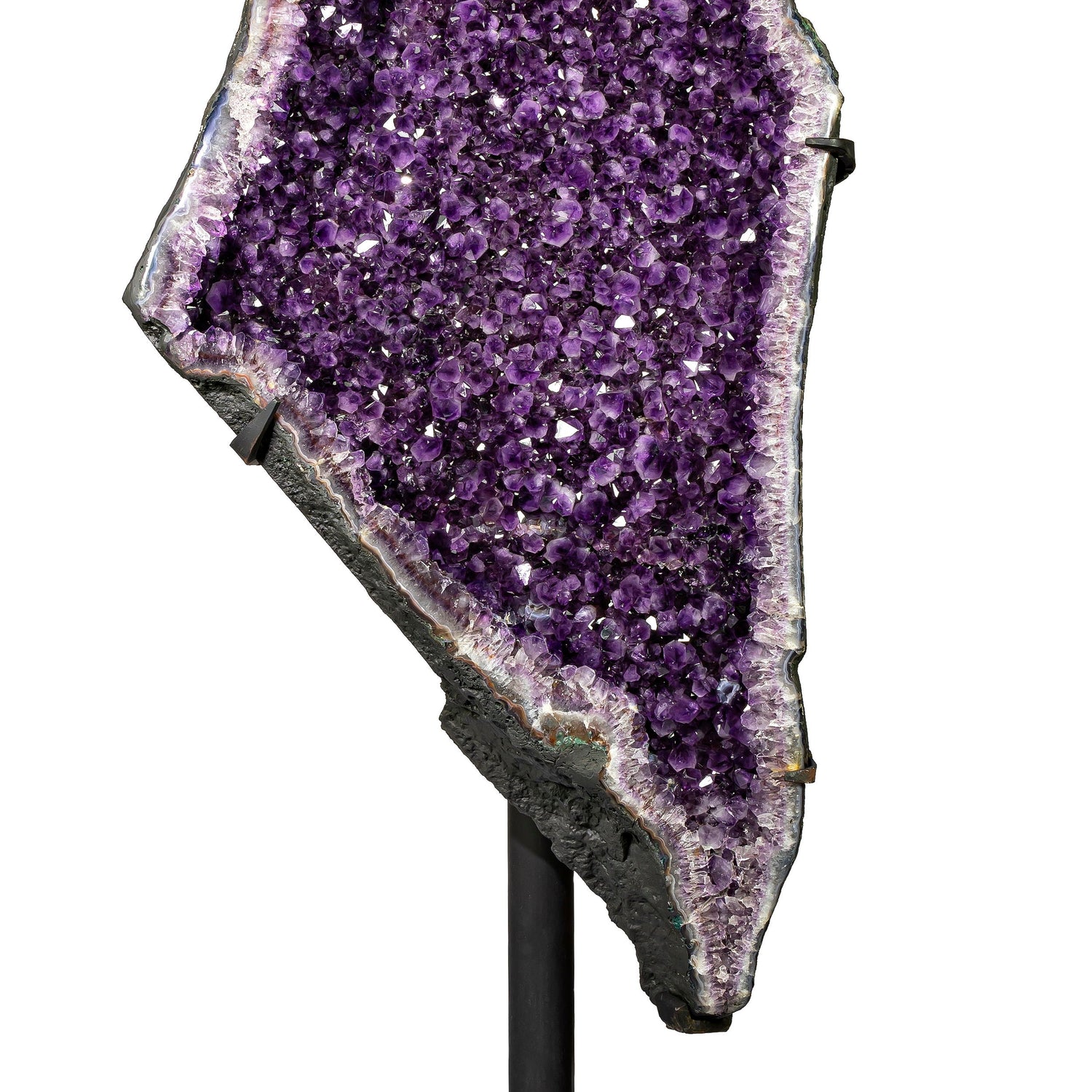 Amethyst Geode Pair on Fitted Separate Stands