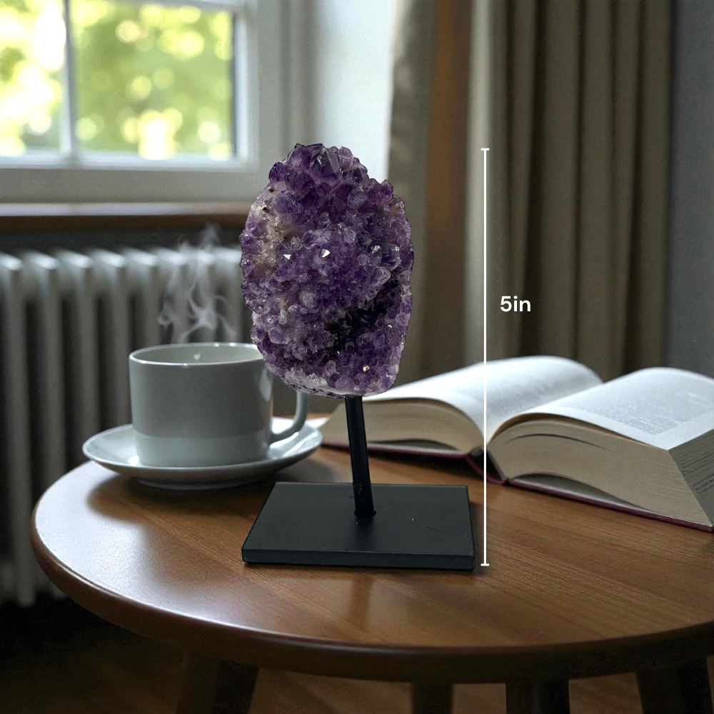 Amethyst Druze Polished Freeform Minis on Pin Stand - Small