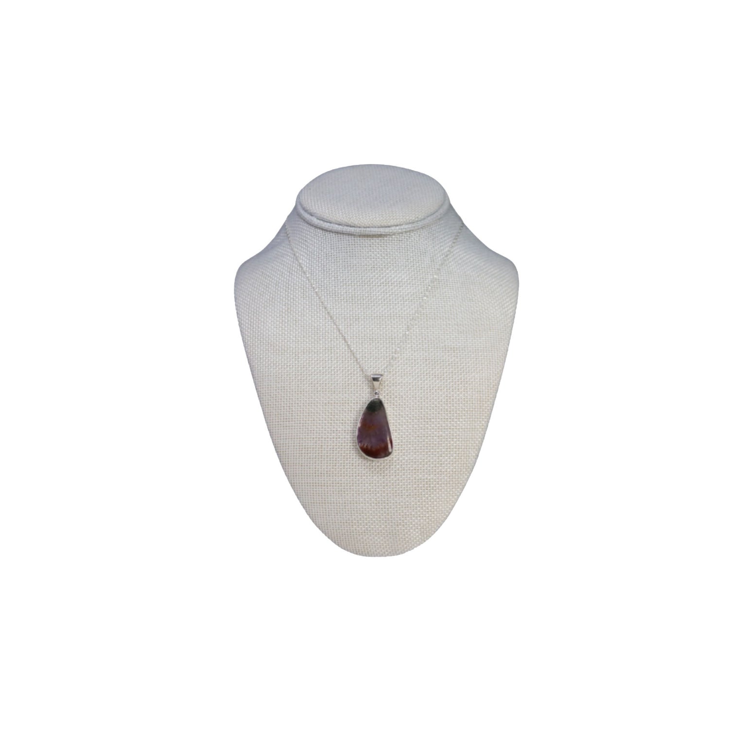 Auralite 23 Pendant - Simple Bezel Set Freeform with Strong Cacoxanite Inclusions
