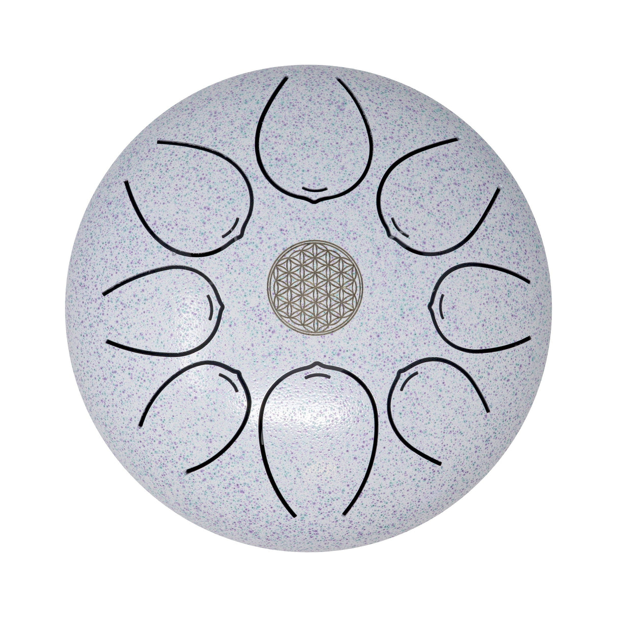 20cm Pentatonic Steel Singing Drum - Metal White