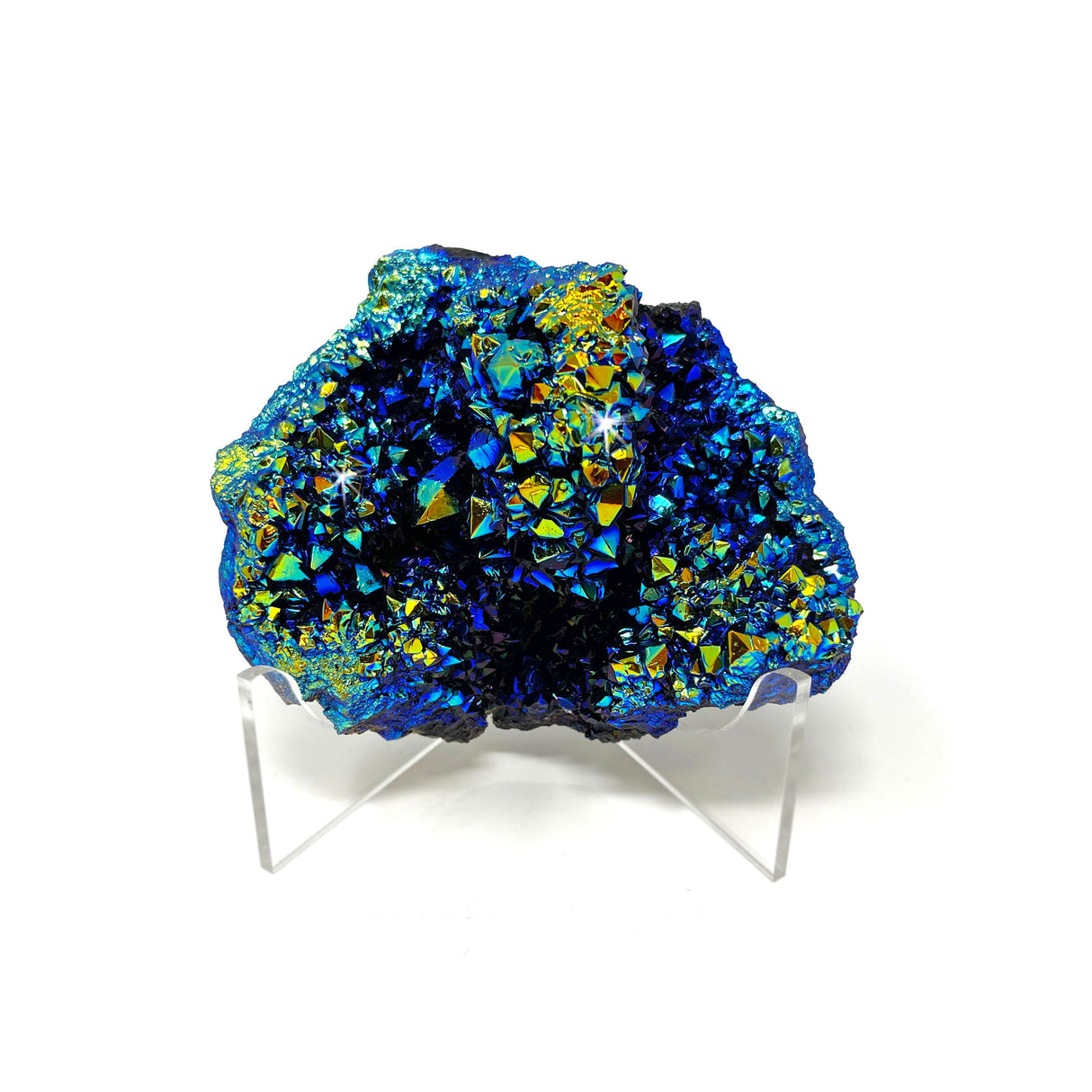 Black Titanium Coated Moroccan Geode - Medium