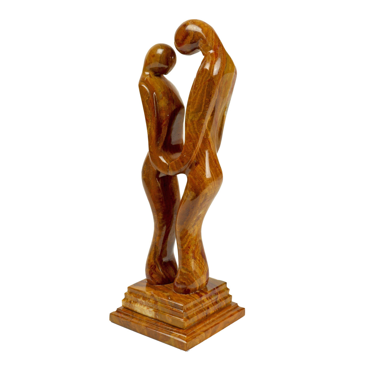 Brown Talan Onyx Lovers Sculpture