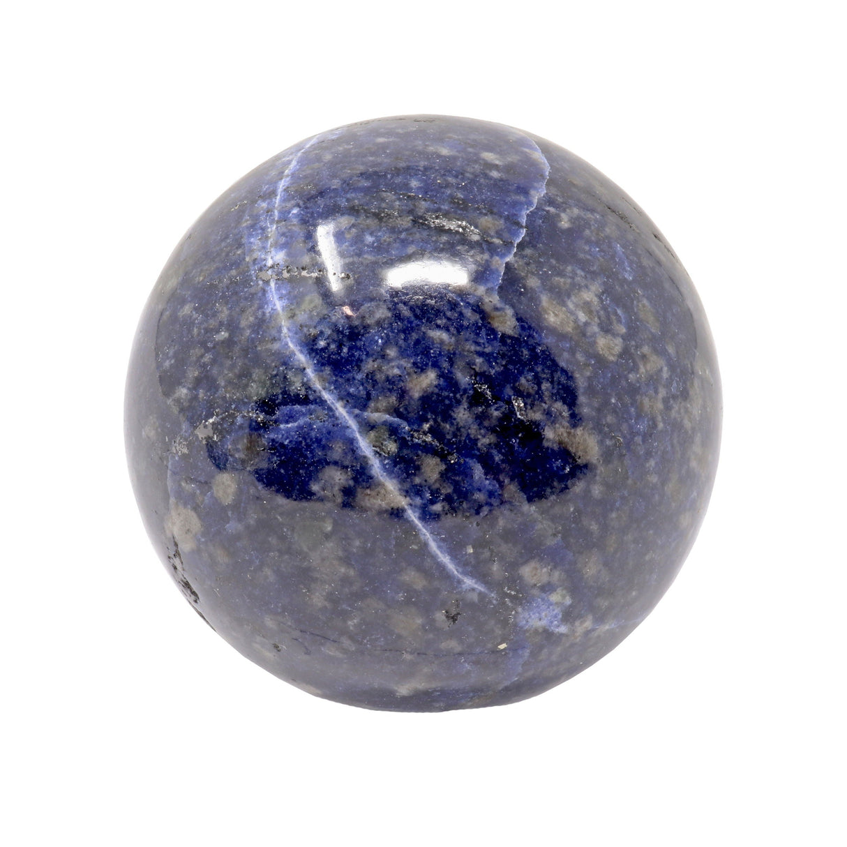 Sodalite Sphere on Lucite Ring Stand
