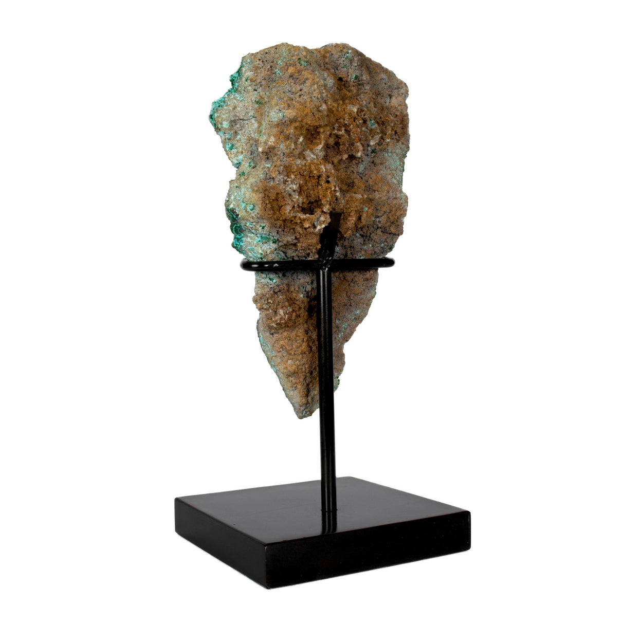 Chrysocolla Malachite Druze Specimen on Custom Stand