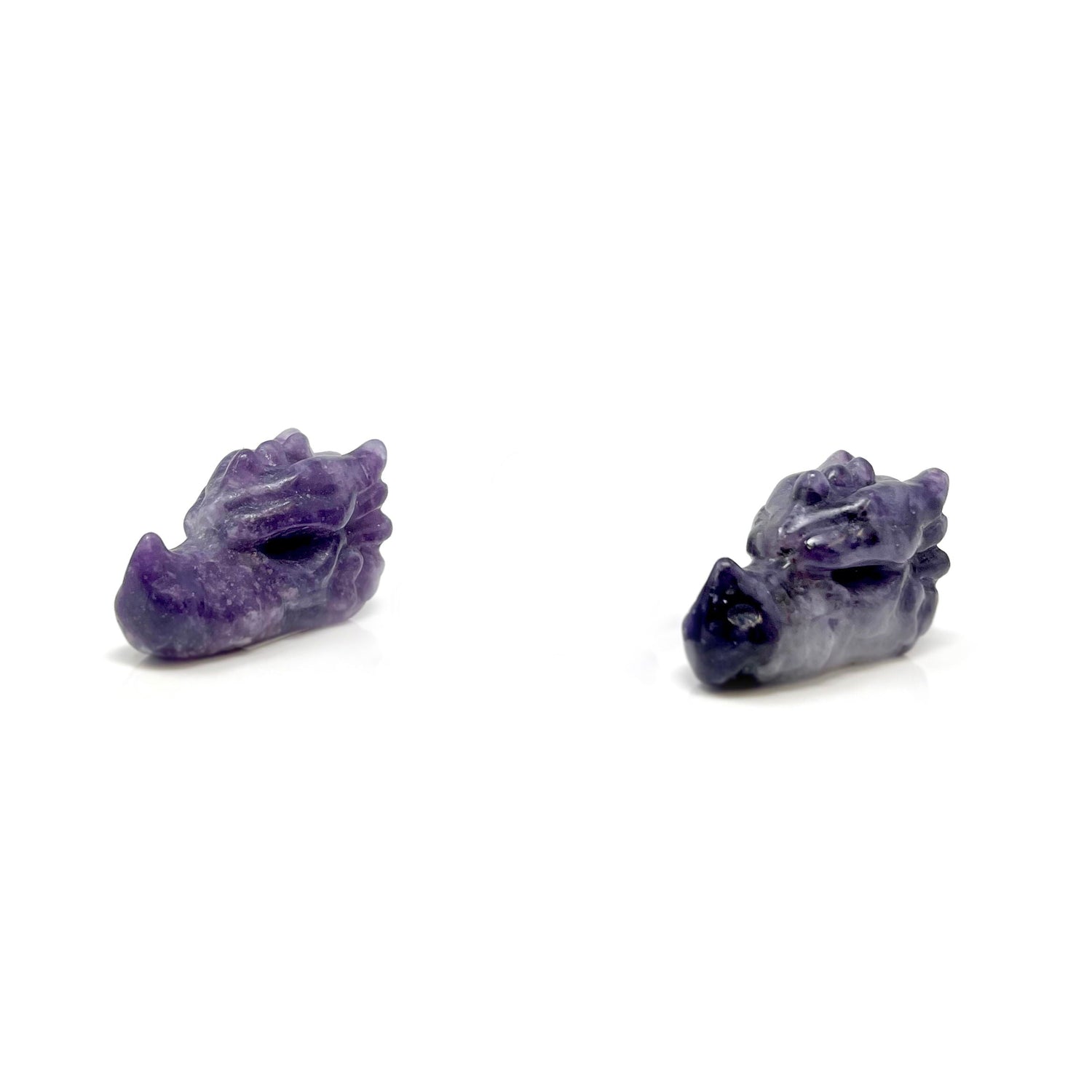 Lepidolite Dragon Skull Carving (Sold in Singles)