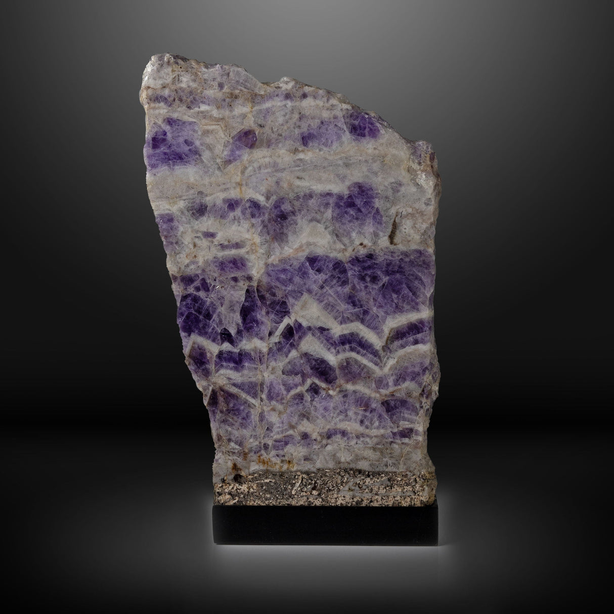 Chevron Amethyst Slice Table Lamp Pair- Horizontal Banding