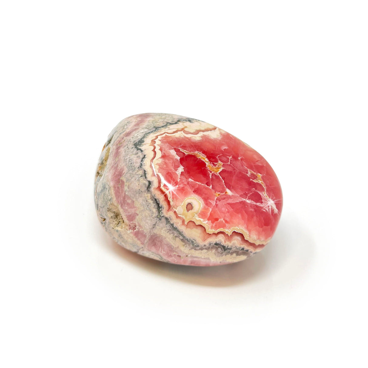 Rhodochrosite Palm Therapy Stone