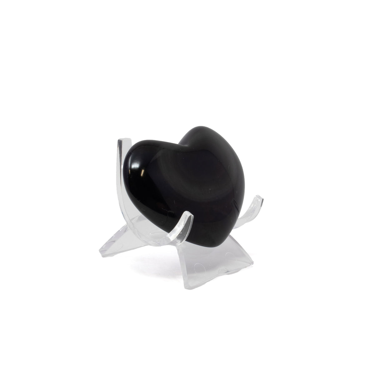 Rainbow Obsidian Heart on Lucite Stand