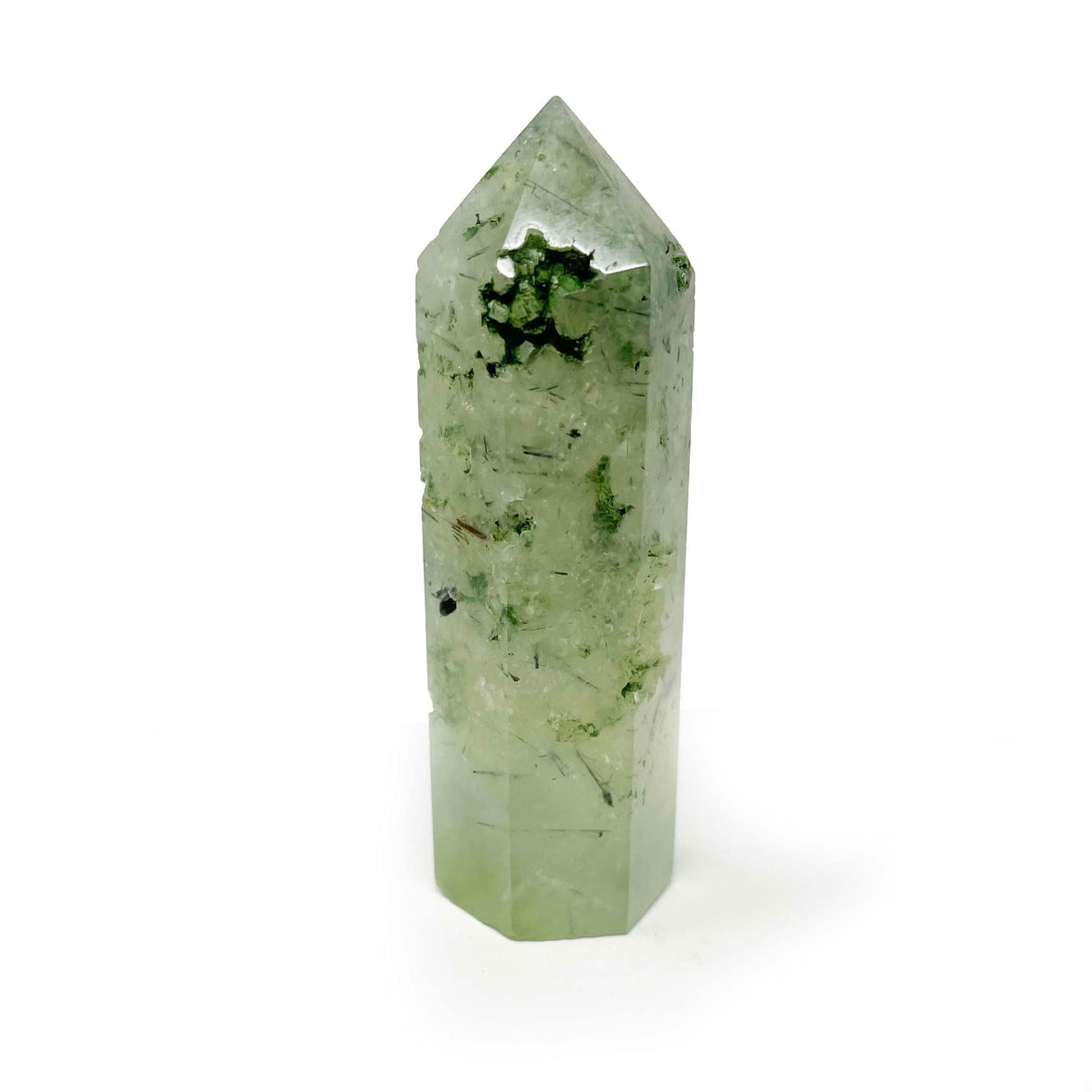 Prehnite Point with Epidote - Cut & Polished From Mali