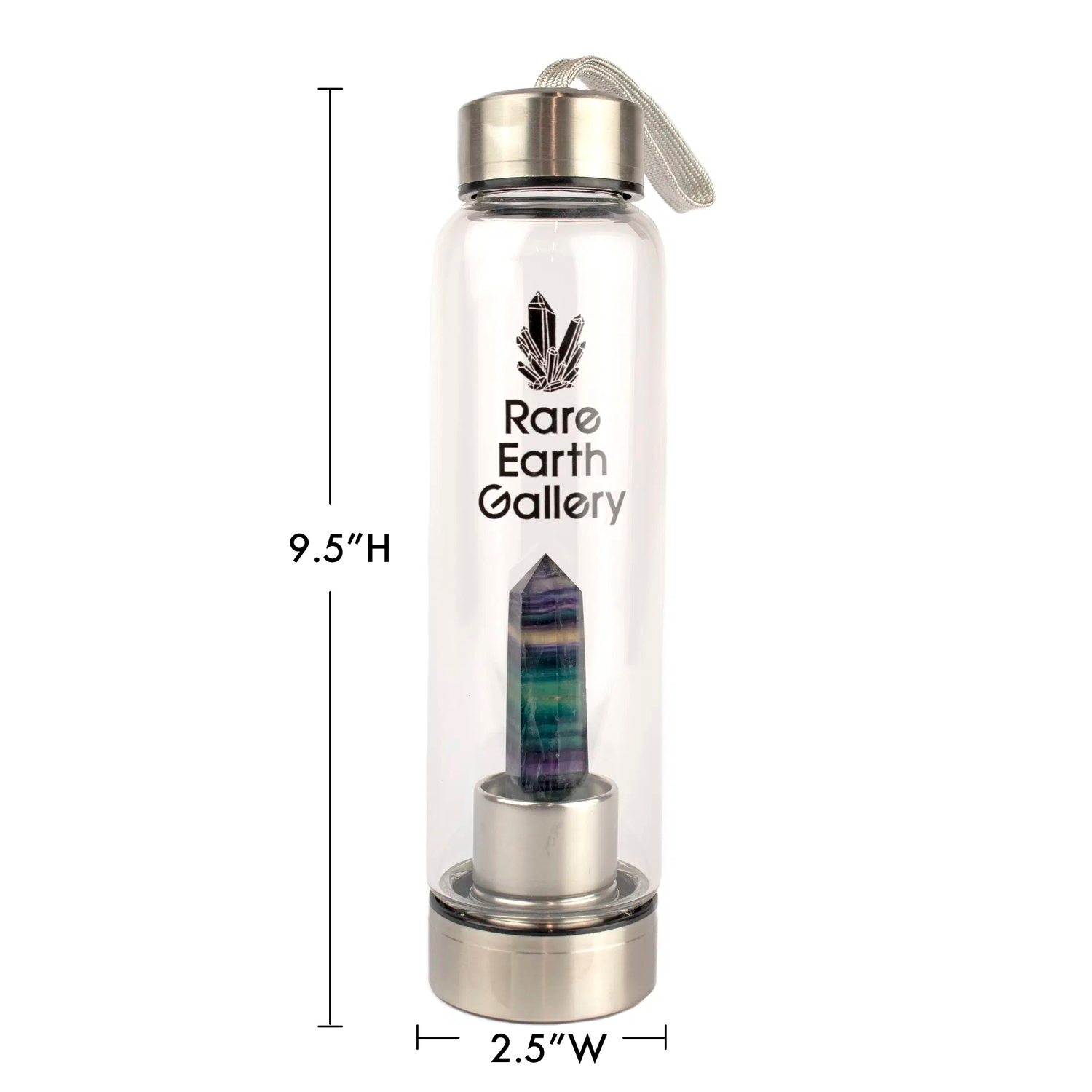 Crystal Water Bottle With Neoprene Sleeve