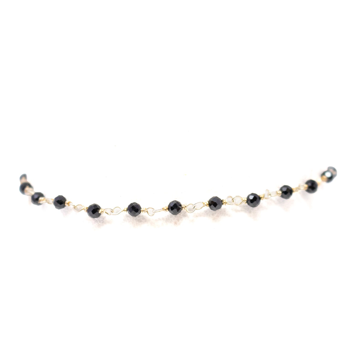 Black Spinel 8" Beaded Bracelet