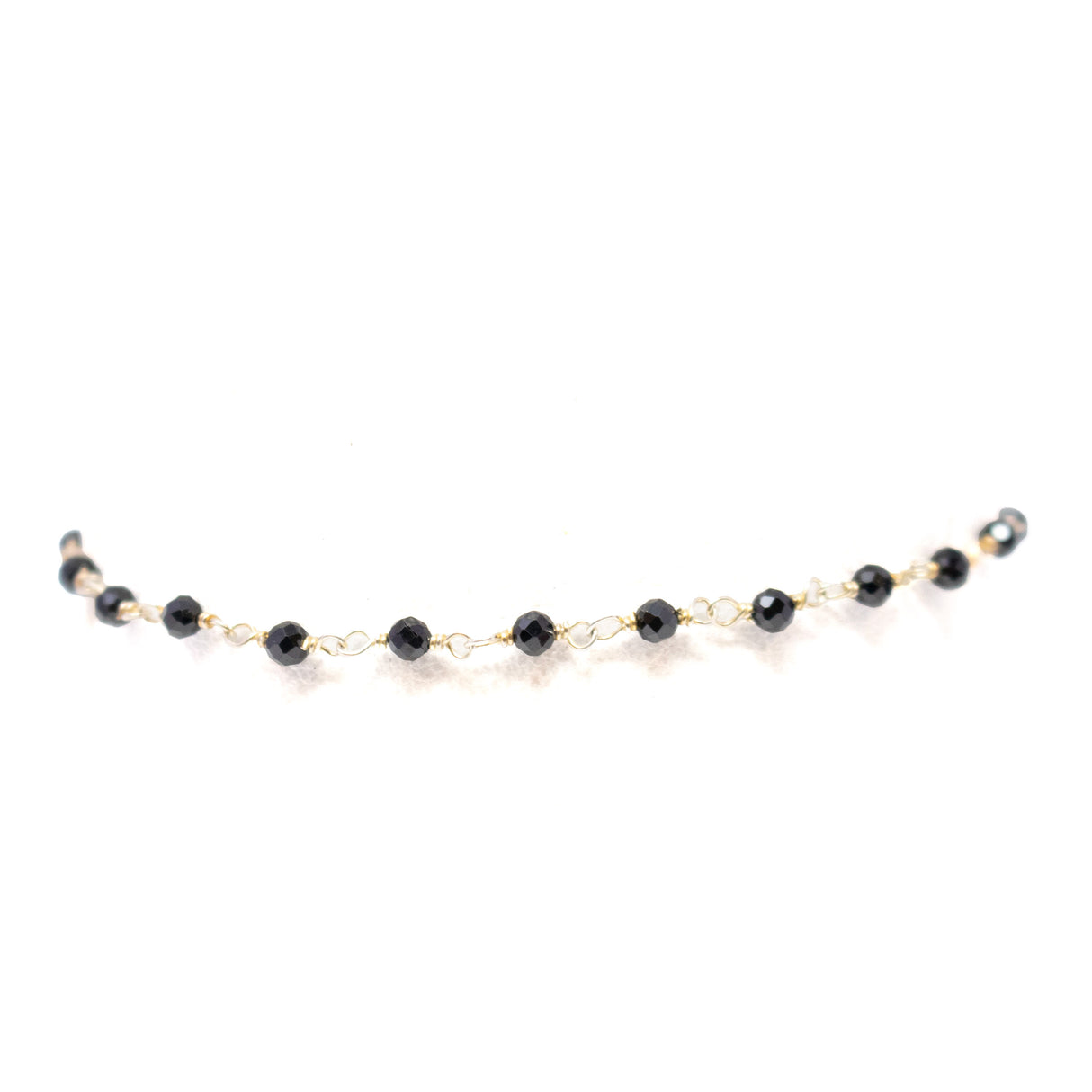 Black Spinel 8" Beaded Bracelet