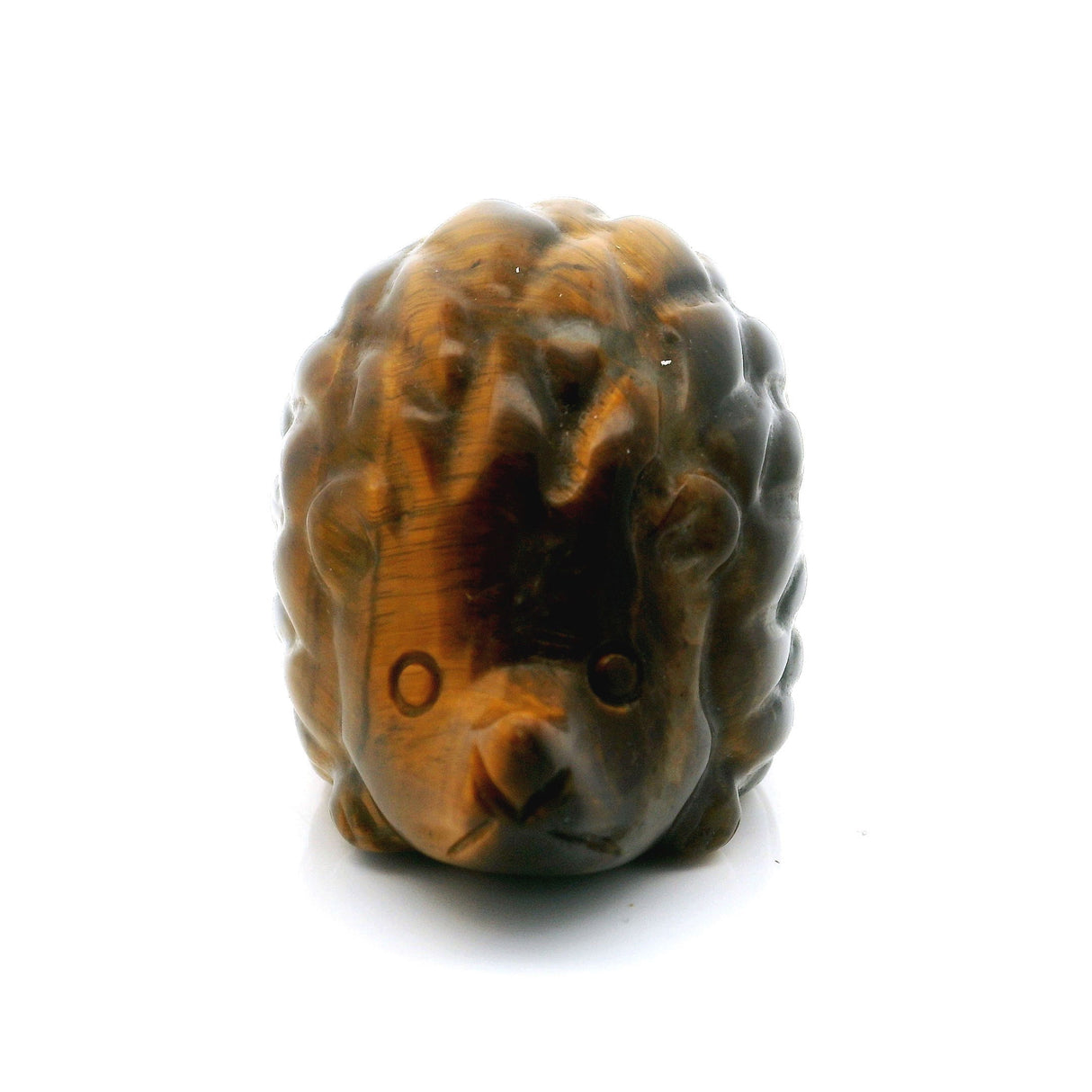 Yellow & Blue Tigers Eye Hedgehog Carving