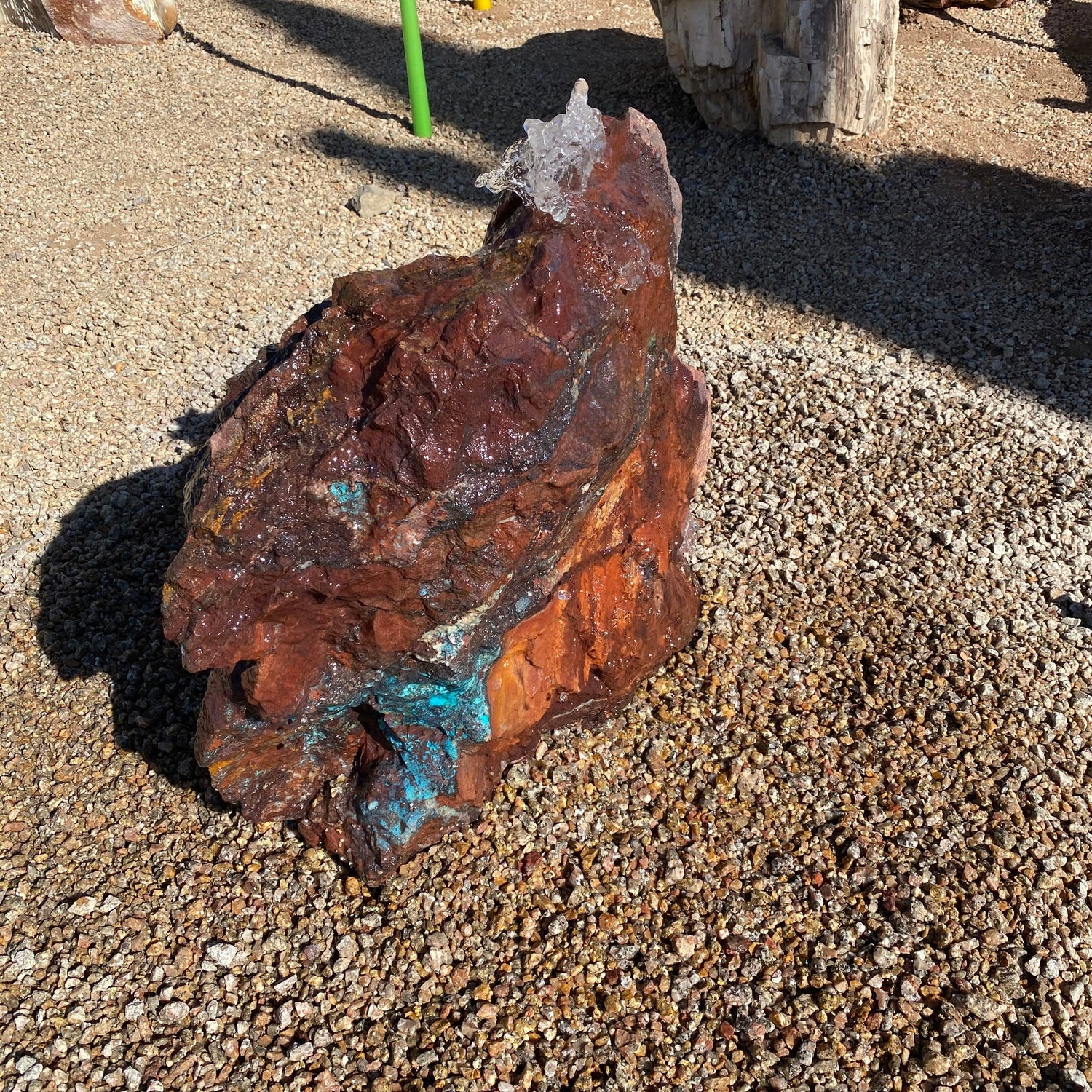 Arizona Copper Ore Fountain - Moonlight Mine Chrysocolla & Specular Hematite