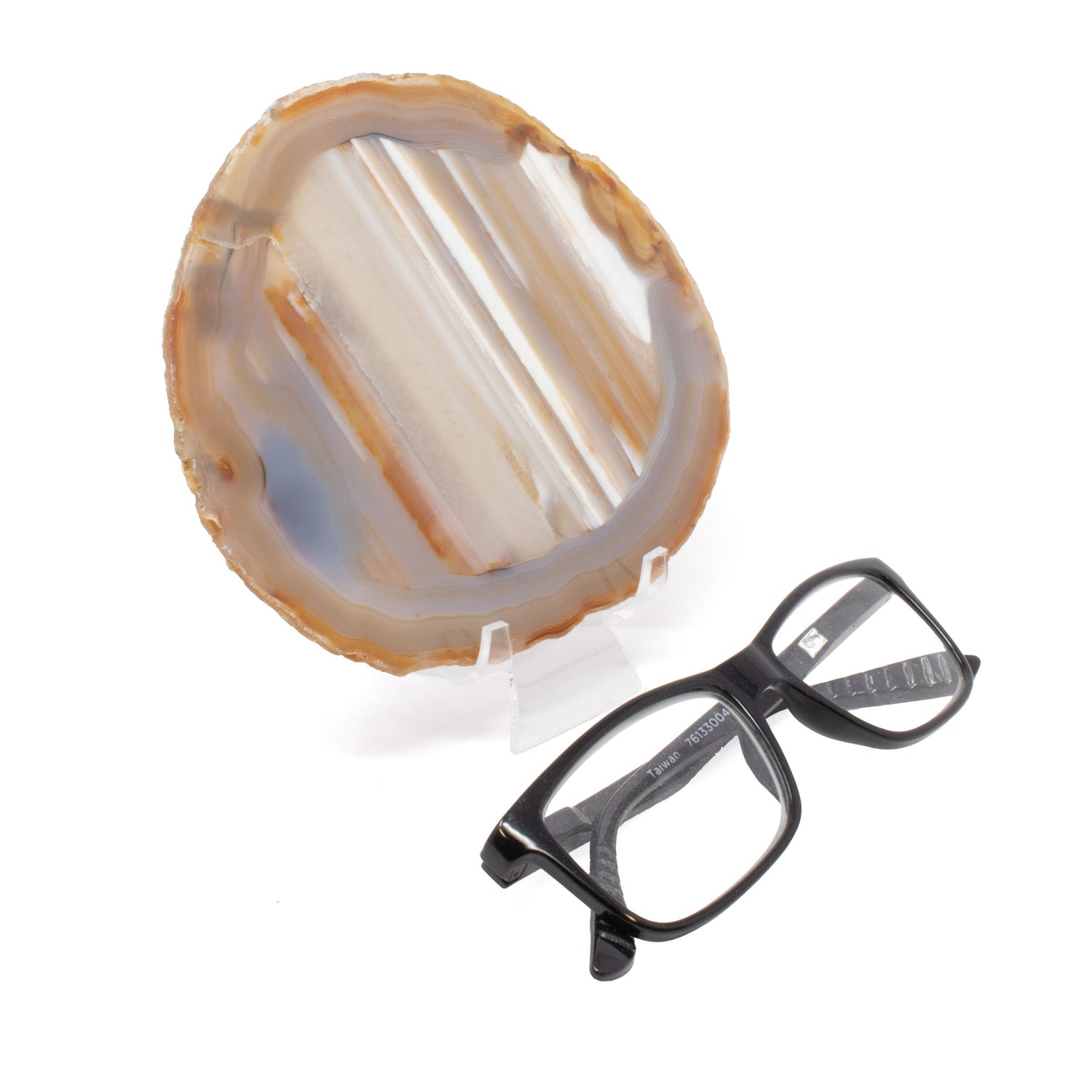 Agate Slice On Acrylic Easel Stand