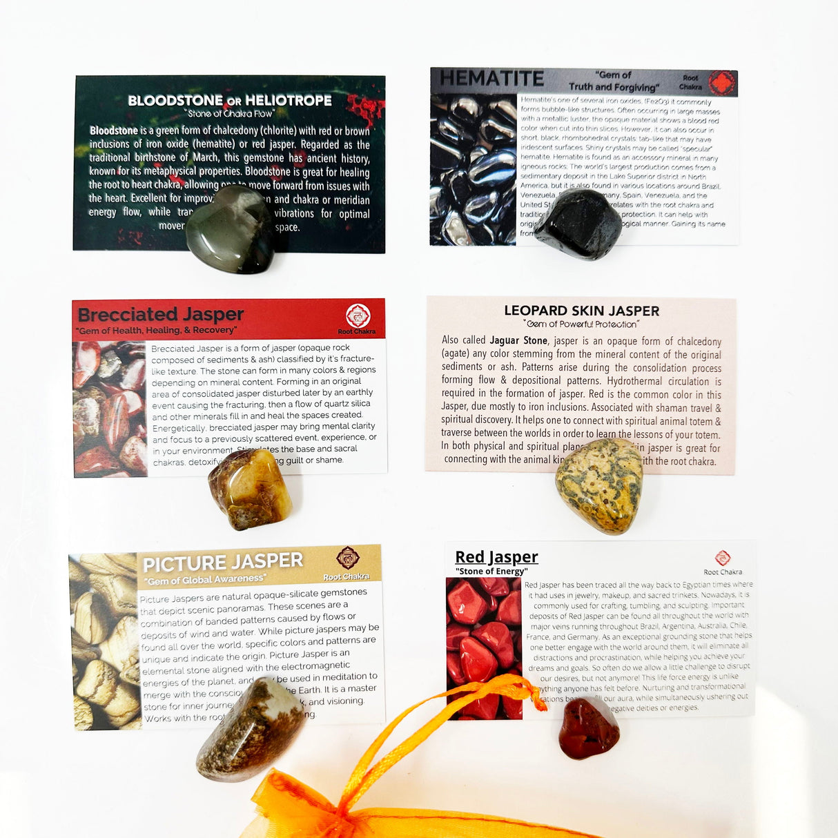 Grounding Intention Pouch with Tumbled Stones