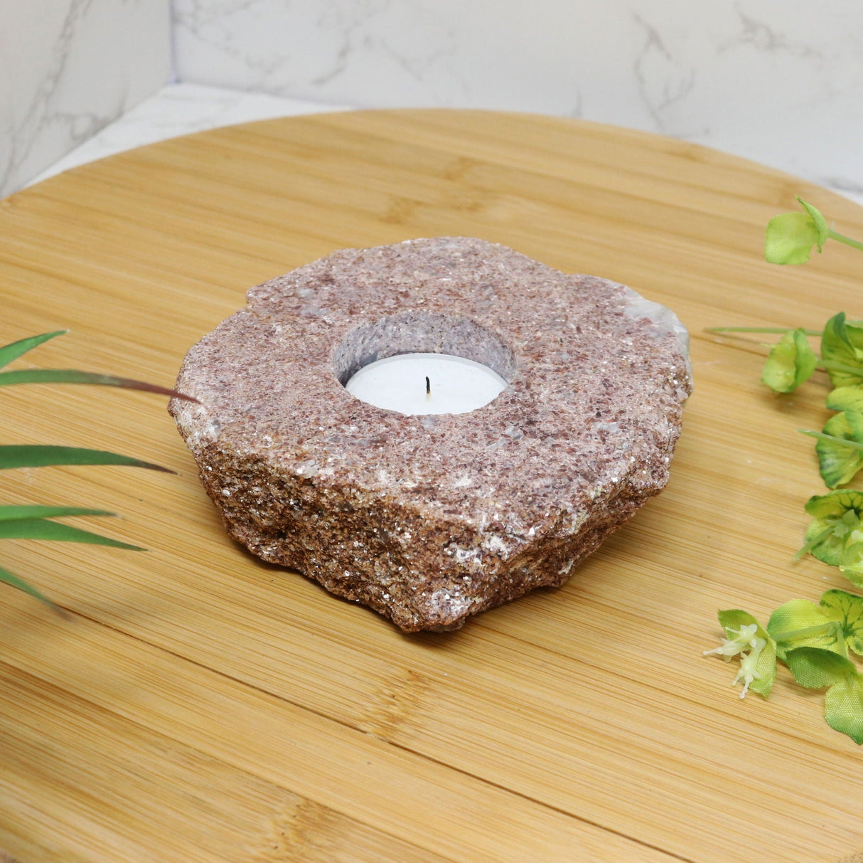 Lepidolite Polished Candle Holder