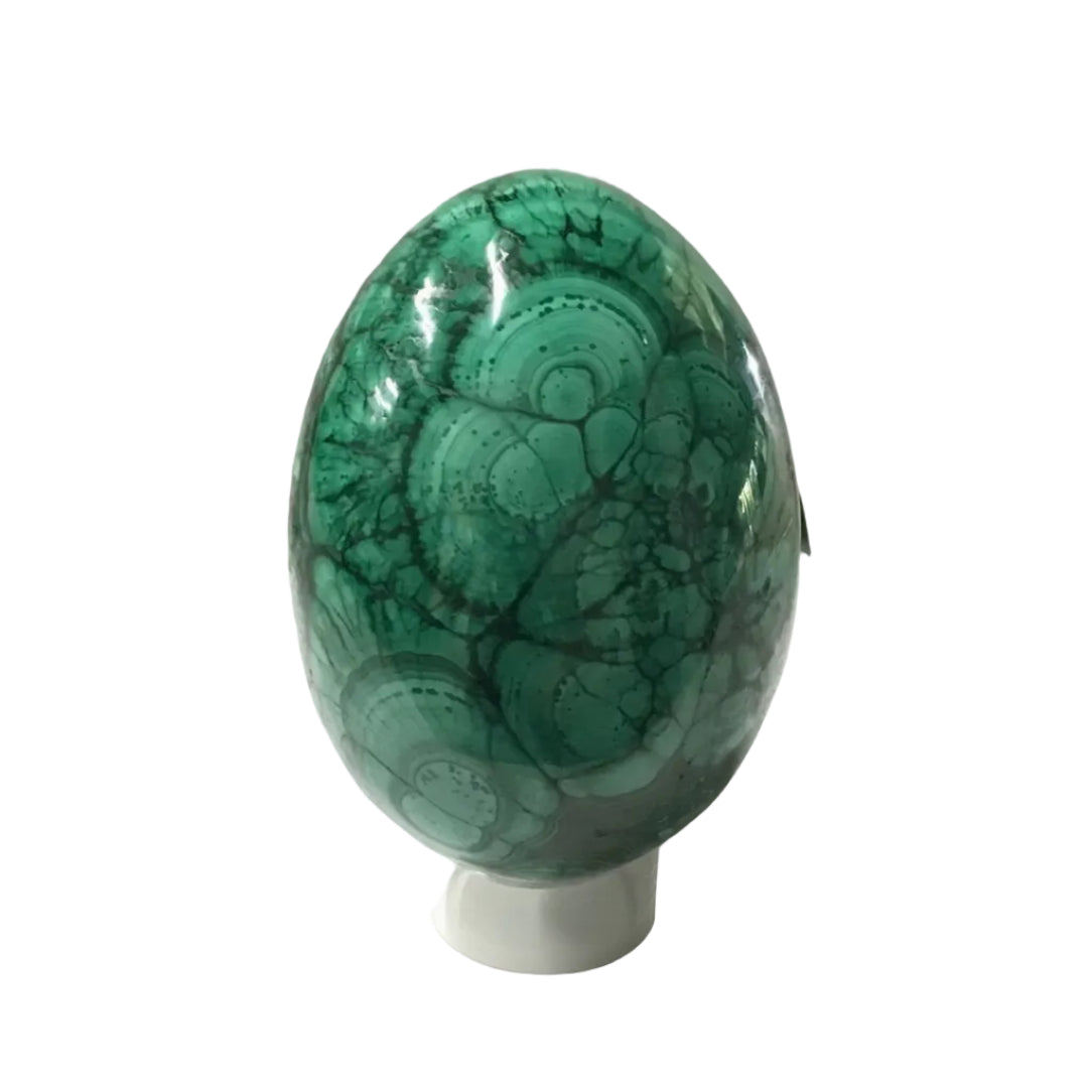 Œuf poli en malachite