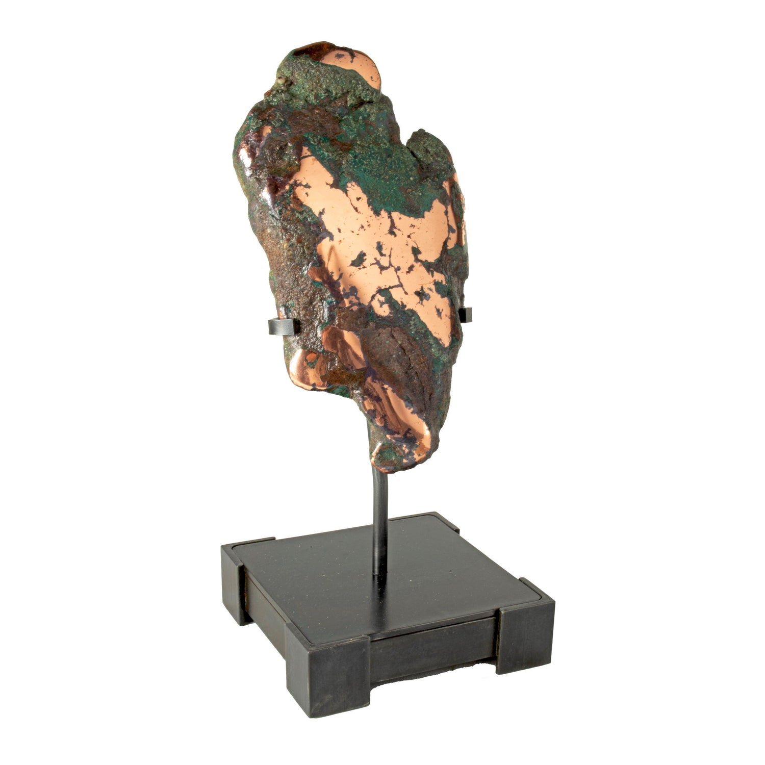 Michigan Float Copper Nugget on Custom Stand - Square with Corners