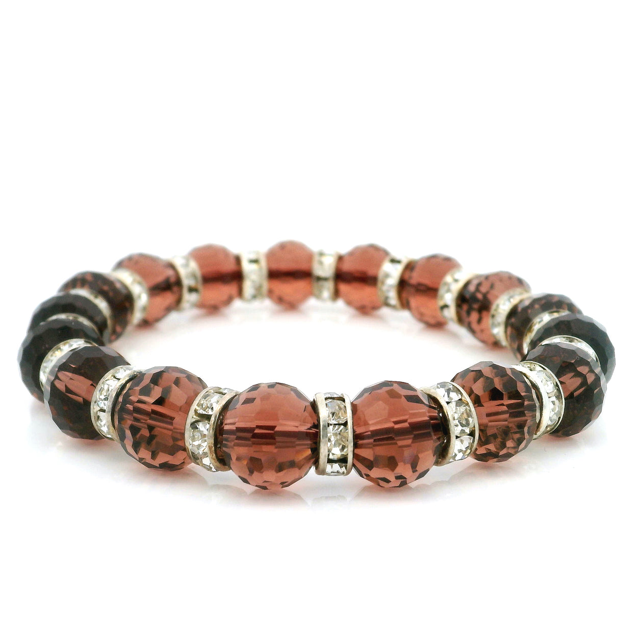 Crystal Glass Bracelet - Wine Color
