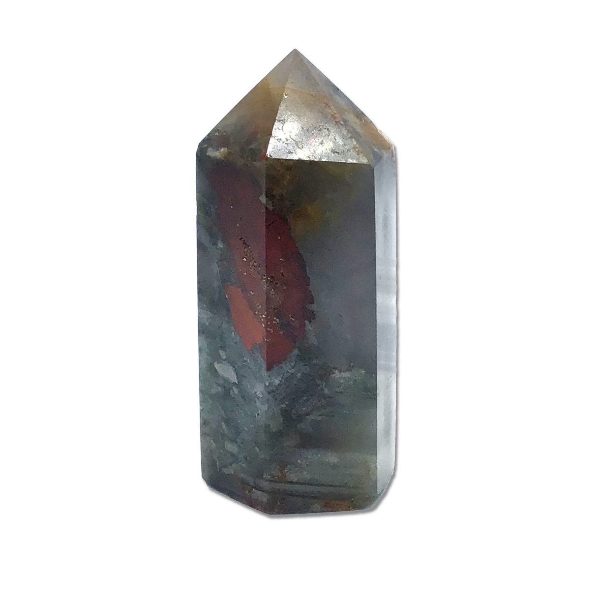 Seftonite Bloodstone Point - Cut & Polished - 2.5 In Tall