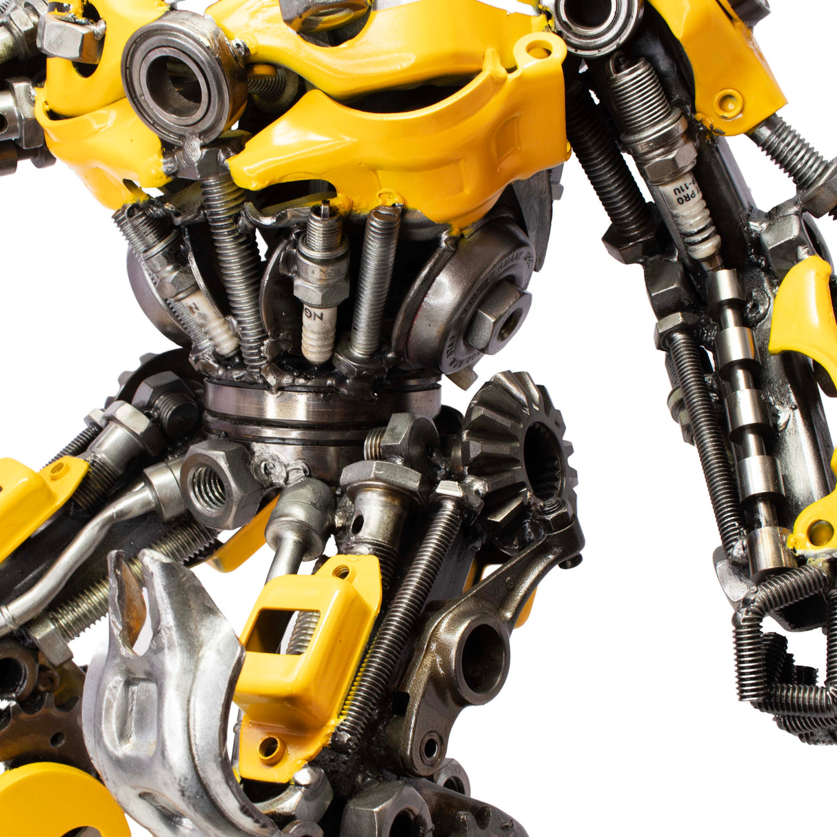 Bumblebee-Inspired Recycled Metal Sculpture 22"