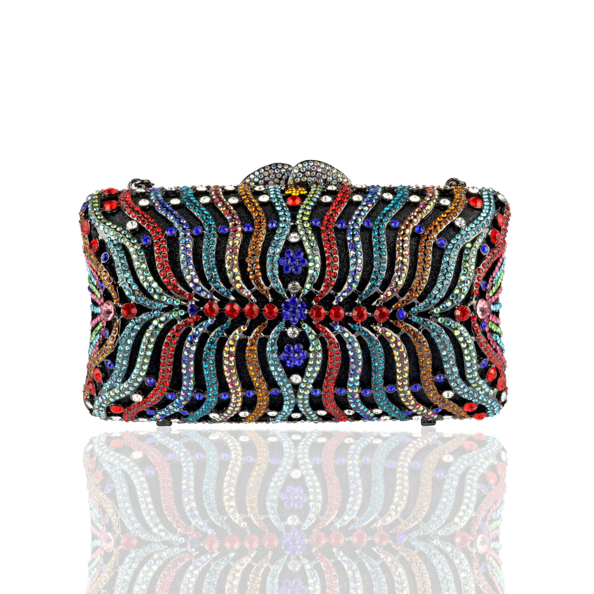 Multicolor Wave Crystal Purse