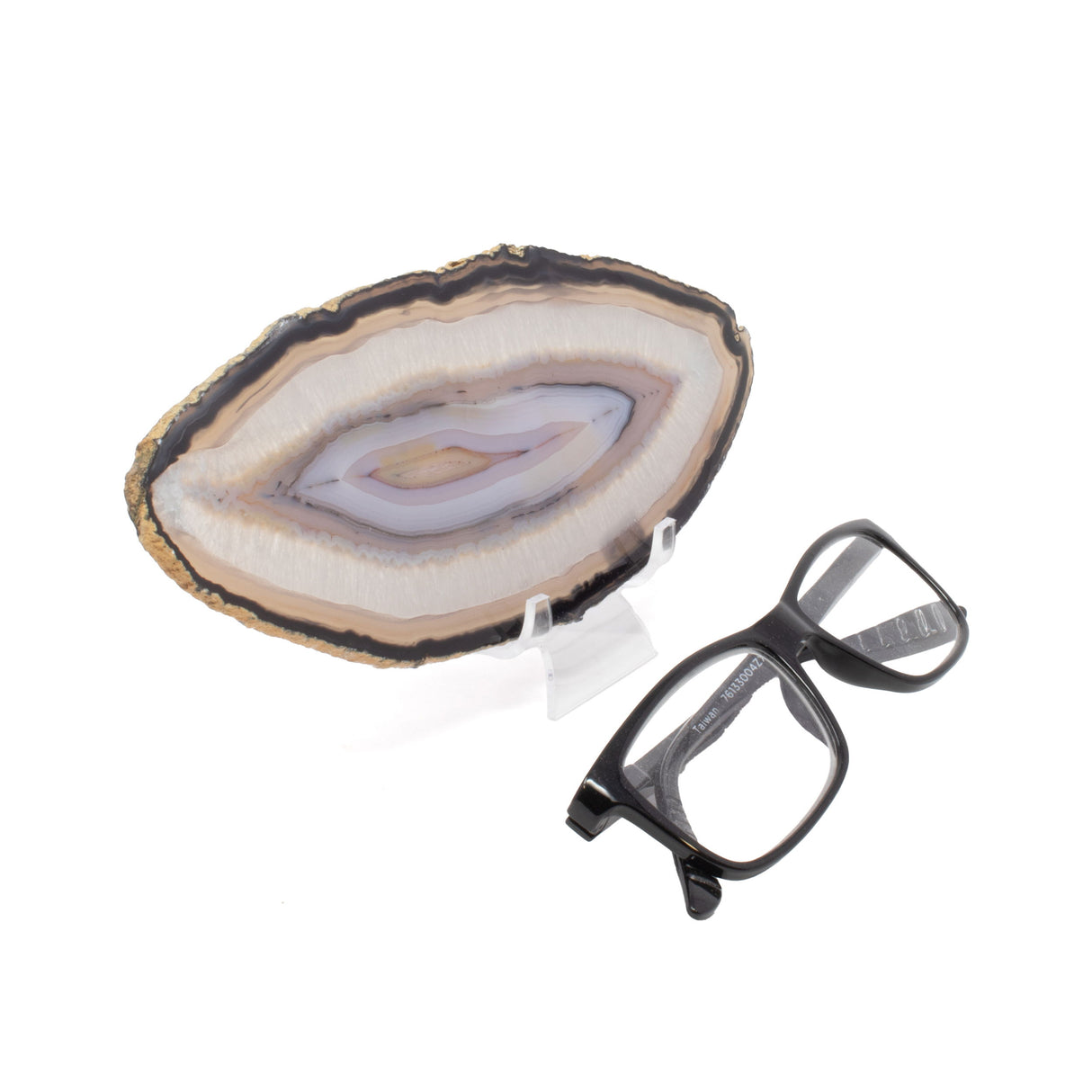 Agate Slice On Lucite Stand