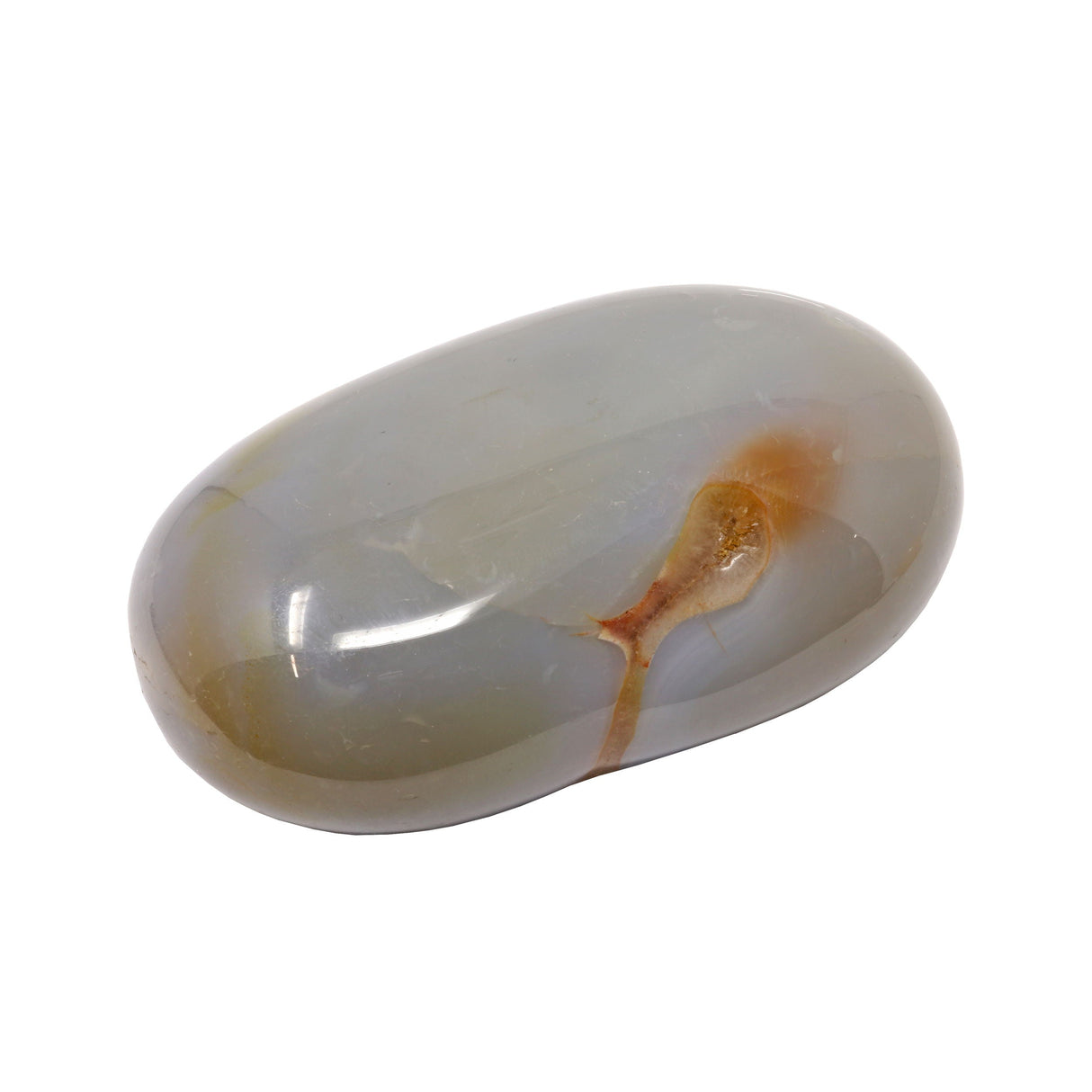 Agate Palm Stone - Blue Gray